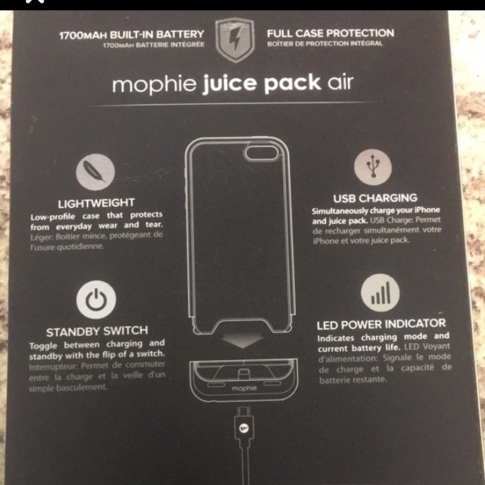 iphone case and charger